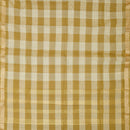 Yellow – Brown Small Checked Pattern Pure Chettinad Cotton Saree without Blouse