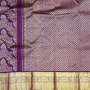 Purple with Golden Zari Border Wedding Silk Saree