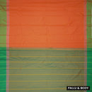 Orange With Green  Arani Silk Saree