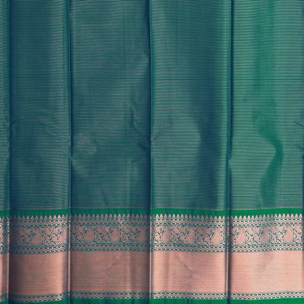 Bright Pink with Teal Green Art Silk Saree