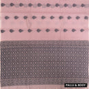 Pastel Pink With Black Zari Silk Cotton Saree