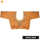 Mustard With Aari Embroidery work Women Readymade Blouse