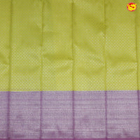 Pastel Green with Magenta Buttas Motifs Kubera Pattu Saree - Thenianantham