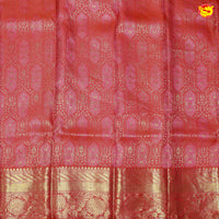 Orange Shade with Pink Traditional Tissue Wedding Silk Saree