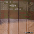 Green With Peach Soft Silk Saree