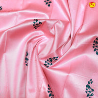 Baby Pink with Green Floral Motifs Kubera Pattu Saree - Thenianantham