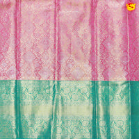 Pink with Water Green Traditional Tissue Wedding Silk Saree