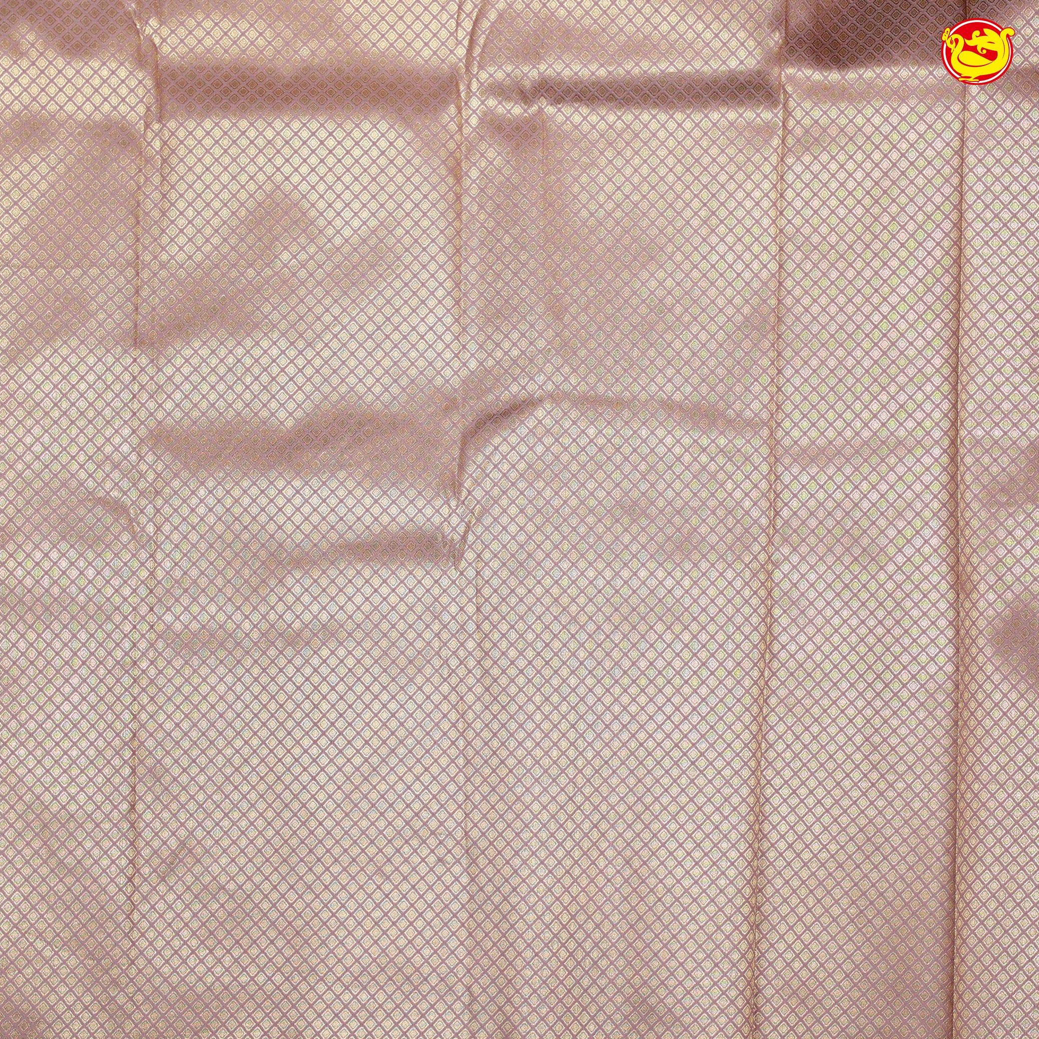 Gold with Lilac Border Tissue Silk Saree