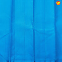 Royal Blue with Sky Blue Floral Motifs Soft Silk Saree - Thenianantham