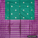 Green with Purple Soft Silk Saree