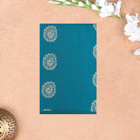 Teal Blue With Sandal Zari  Silk Cotton Saree