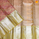 Peach with Pastel Green Tissue Wedding Silk Saree