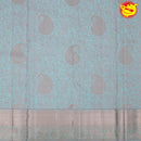 Light blue pure Kanchipuram silk saree - Thenianantham