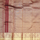 Chocolate Brown with Gold Zari Wedding Silk Saree