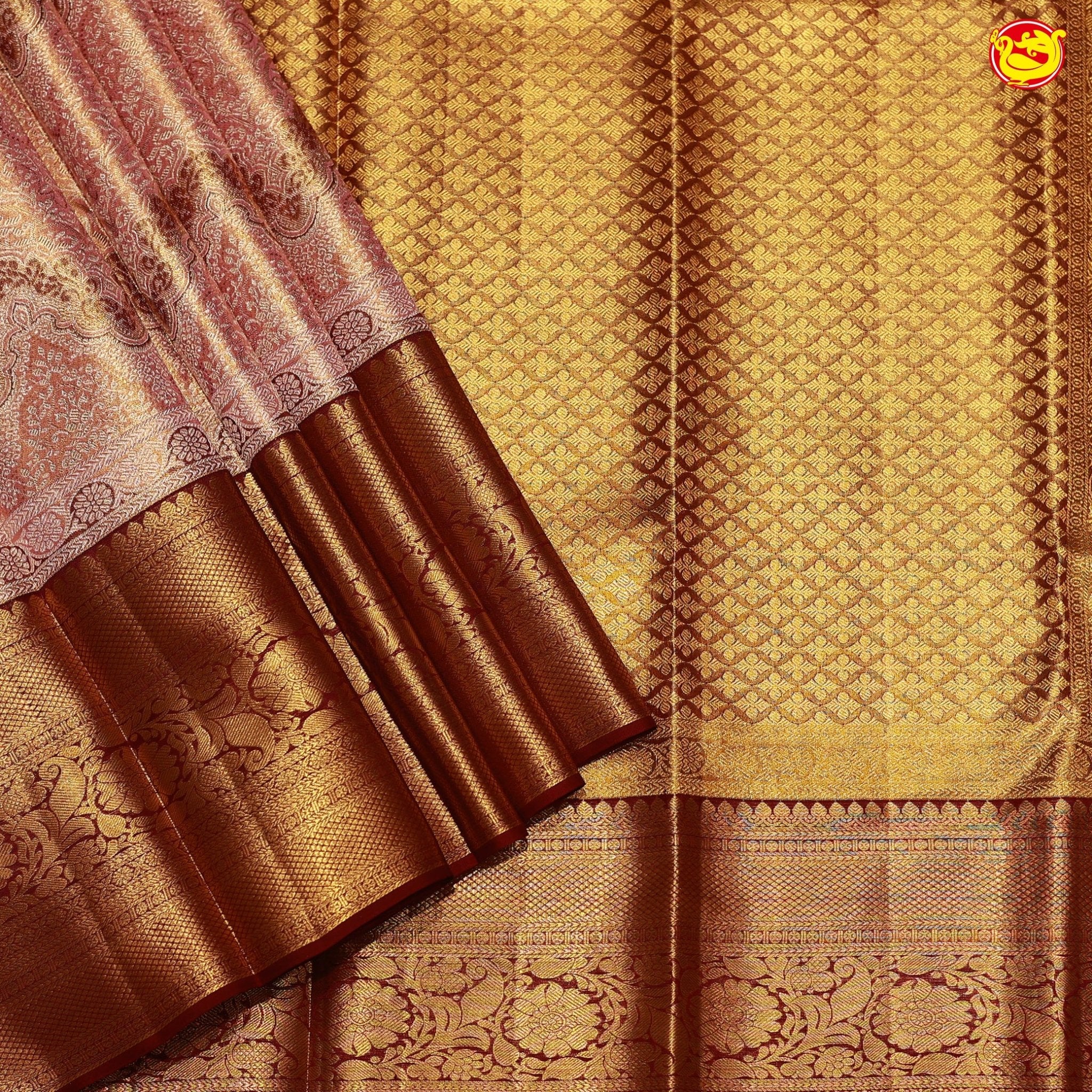 Gold Tissue Wedding Silk Saree