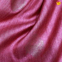 Peach Pink Buttas Motifs Zig Zag Ikat Print Woven Copper Zari Patola Silk Saree - Thenianantham