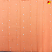 Orange with Grey Floral Kubera Pattu Saree - Thenianantham