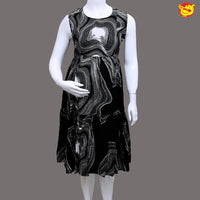 Black with White Ladies Branded Readymade Maternity Long Top