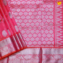 Rani Pink Checked in Traditional Buttas Venkatagiri Silk Saree - Thenianantham