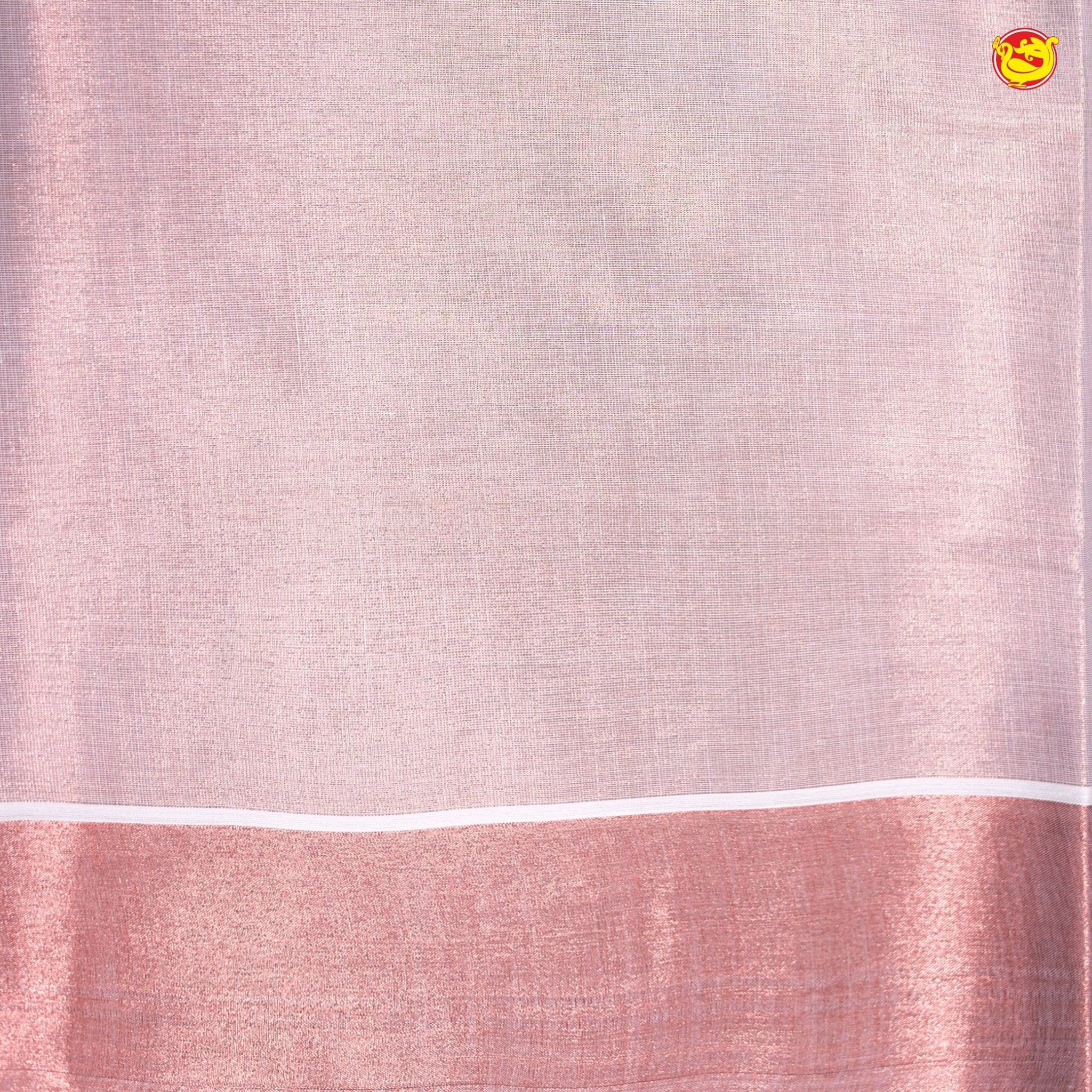 Southloom Exclusive Onam Kasavu Saree Rich Temple Kopuram and Mango Motifs Copper Zari Border (Matching Plain Blouse Included) - Thenianantham