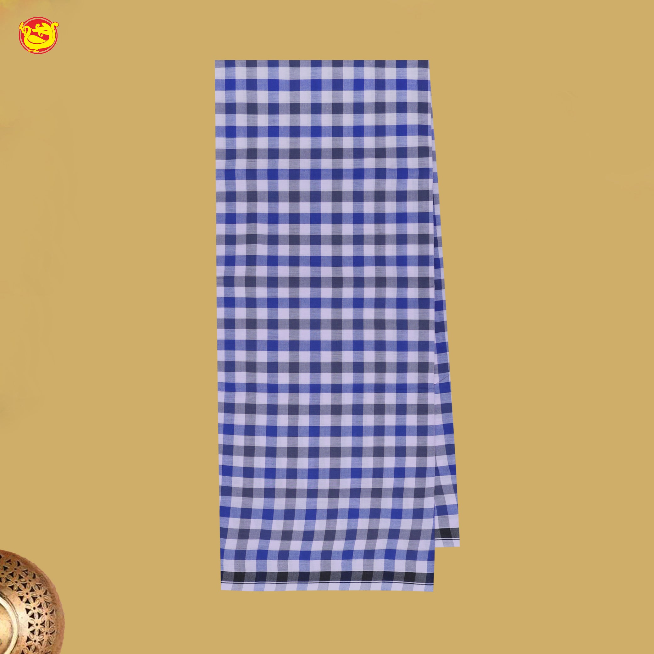 Men’s Checked Cotton Stitched Lungi