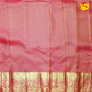 Red Rose Mango Motifs Gold zari Floral Border Pure Kanjivaram Wedding Silk Saree - Thenianantham