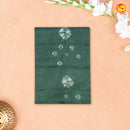 Teal Green Art Bamboo Cotton Saree