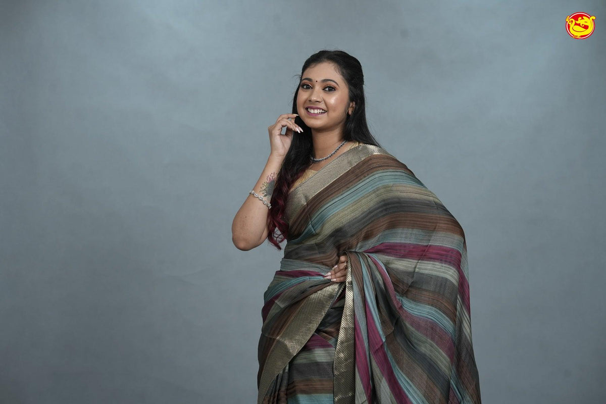 Grey Art Dola Silk Saree | Stylish and Comfortable