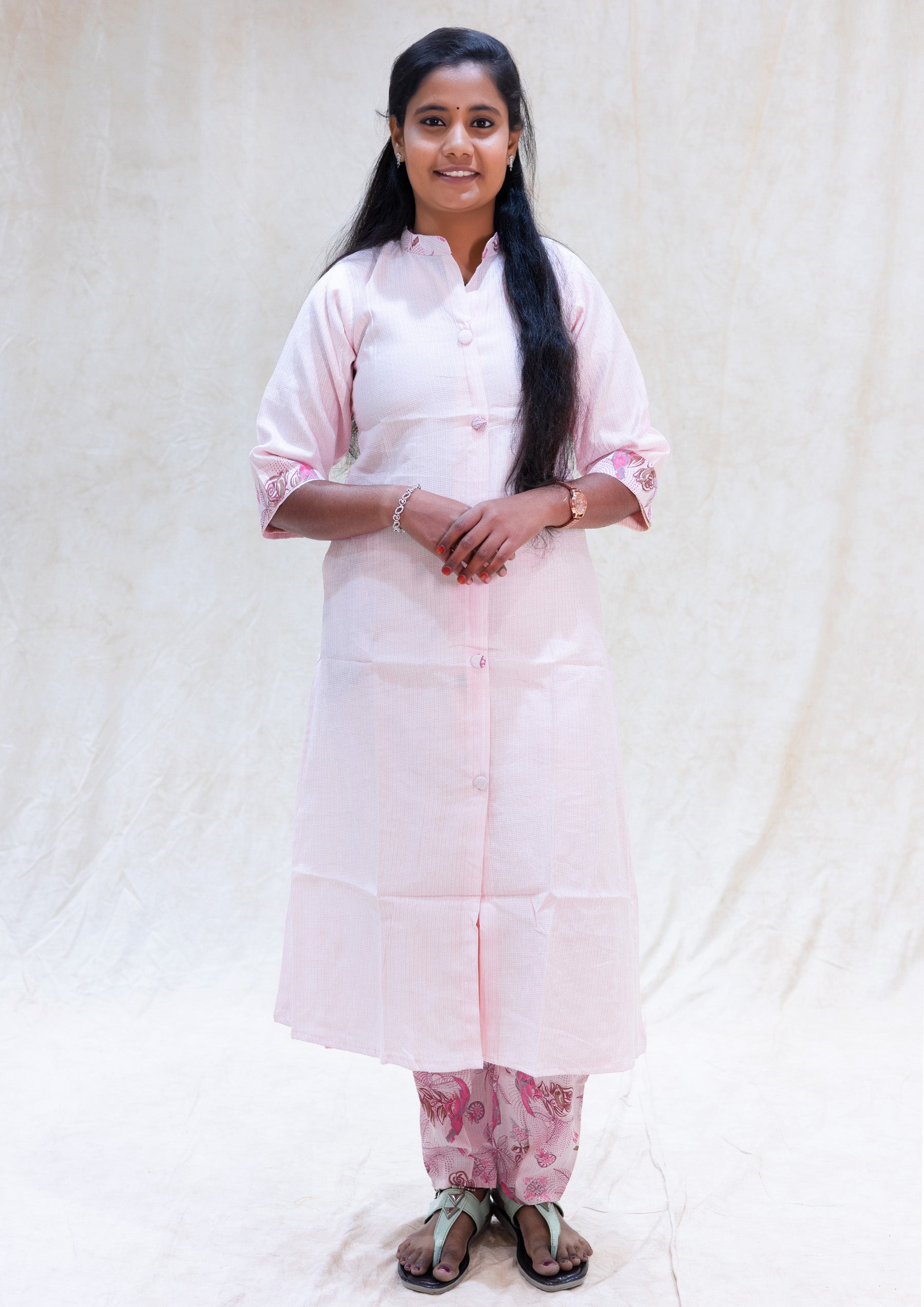 Aadhira- Light Pink  Ladies Branded Co-ord-set Readymade