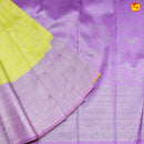 Pastel Green with Magenta Buttas Motifs Kubera Pattu Saree - Thenianantham