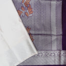 Silver With Purple Soft Silk Saree
