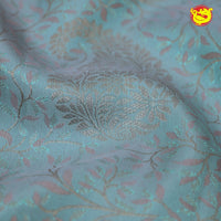 Light blue pure Kanchipuram silk saree - Thenianantham