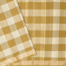 Yellow – Brown Small Checked Pattern Pure Chettinad Cotton Saree without Blouse