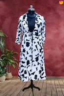 Black with White Floral Pattern Ladies Branded Readymade Maxi Top