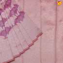 Pink with Peach Floral motifs Kubera Pattu Saree - Thenianantham