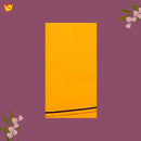 Orange With Blue Border Men’s Kaavi Temple Wear Dhotis