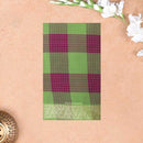 Green – Pink Small Checked Pattern Pure Chettinad Cotton Saree without Blouse