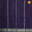 Berry purple With Blue Pure Bengal Cotton Saree without Blouse