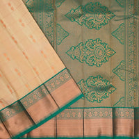 Sandal with Green Art Silk Saree