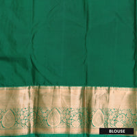 Red with Green Pure Kanchipuram Art Silk Saree