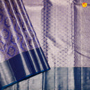 Tissue type blue pure Kanchipuram silk saree