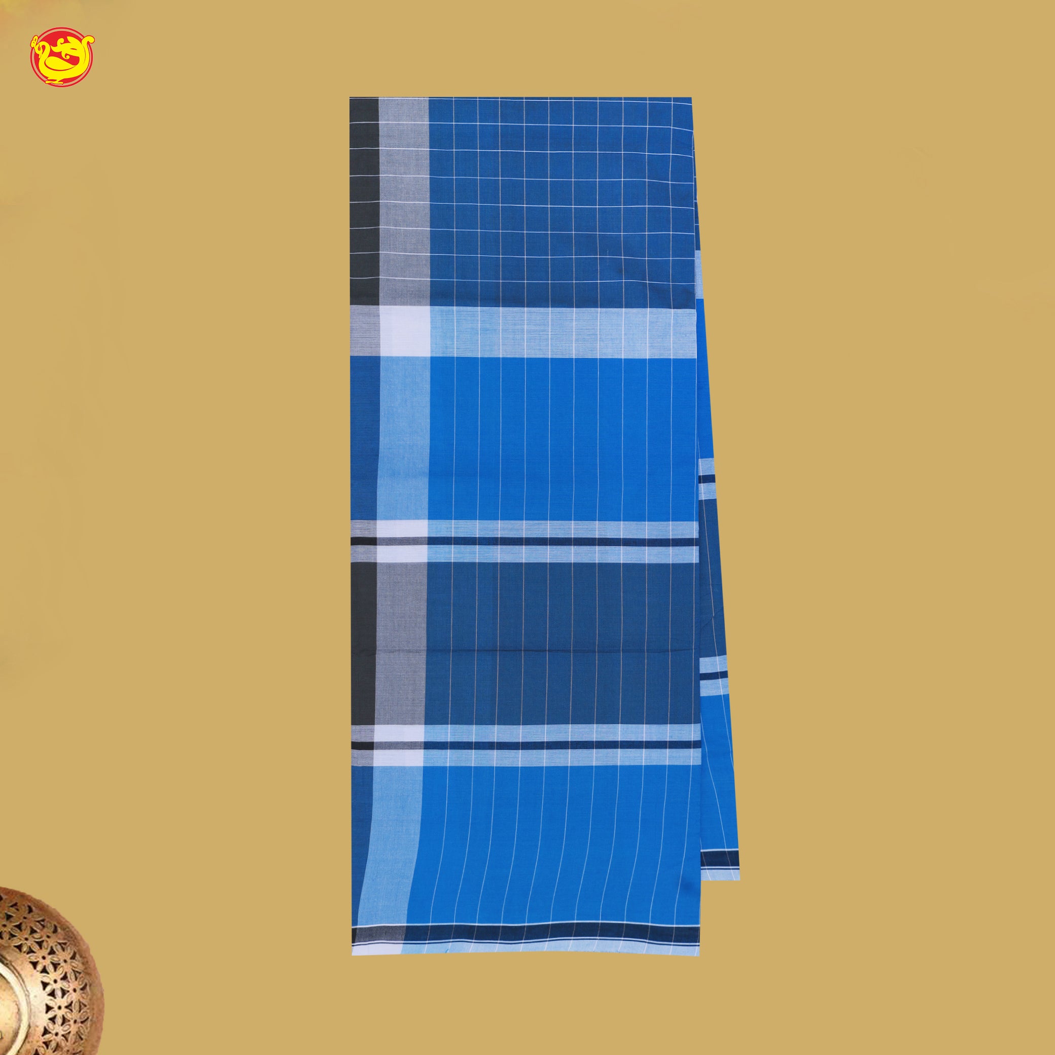 Men’s Checked Cotton Stitched Lungi