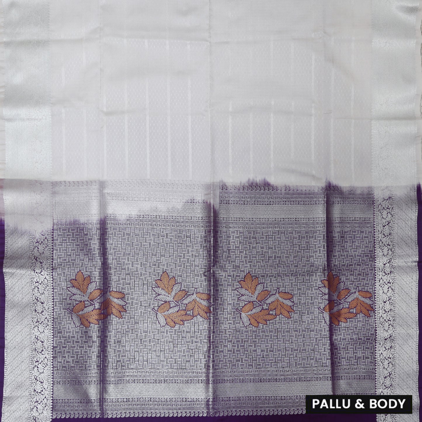 Silver With Purple Soft Silk Saree