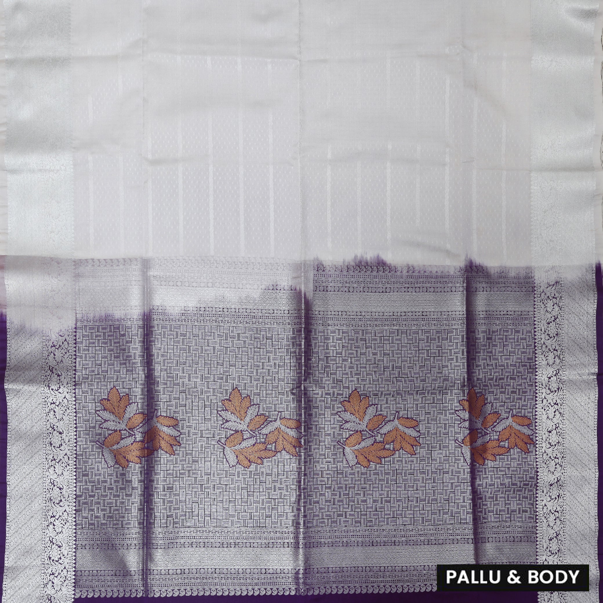 Silver With Purple Soft Silk Saree