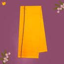 Orange With Blue Border Men’s Kaavi Temple Wear Dhotis