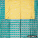 Yellow  with Green  Soft Silk Saree
