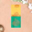 Yellow With  Green  Border Silk Cotton Saree