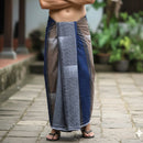 Men’s  Blue  with White Checked Cotton Stitched Lungi