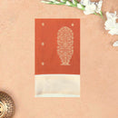 Orange with Off-White Border Floral Motifs Soft  Silk Saree