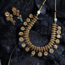 Antique Lakshmi coin Necklace with earrings - Thenianantham